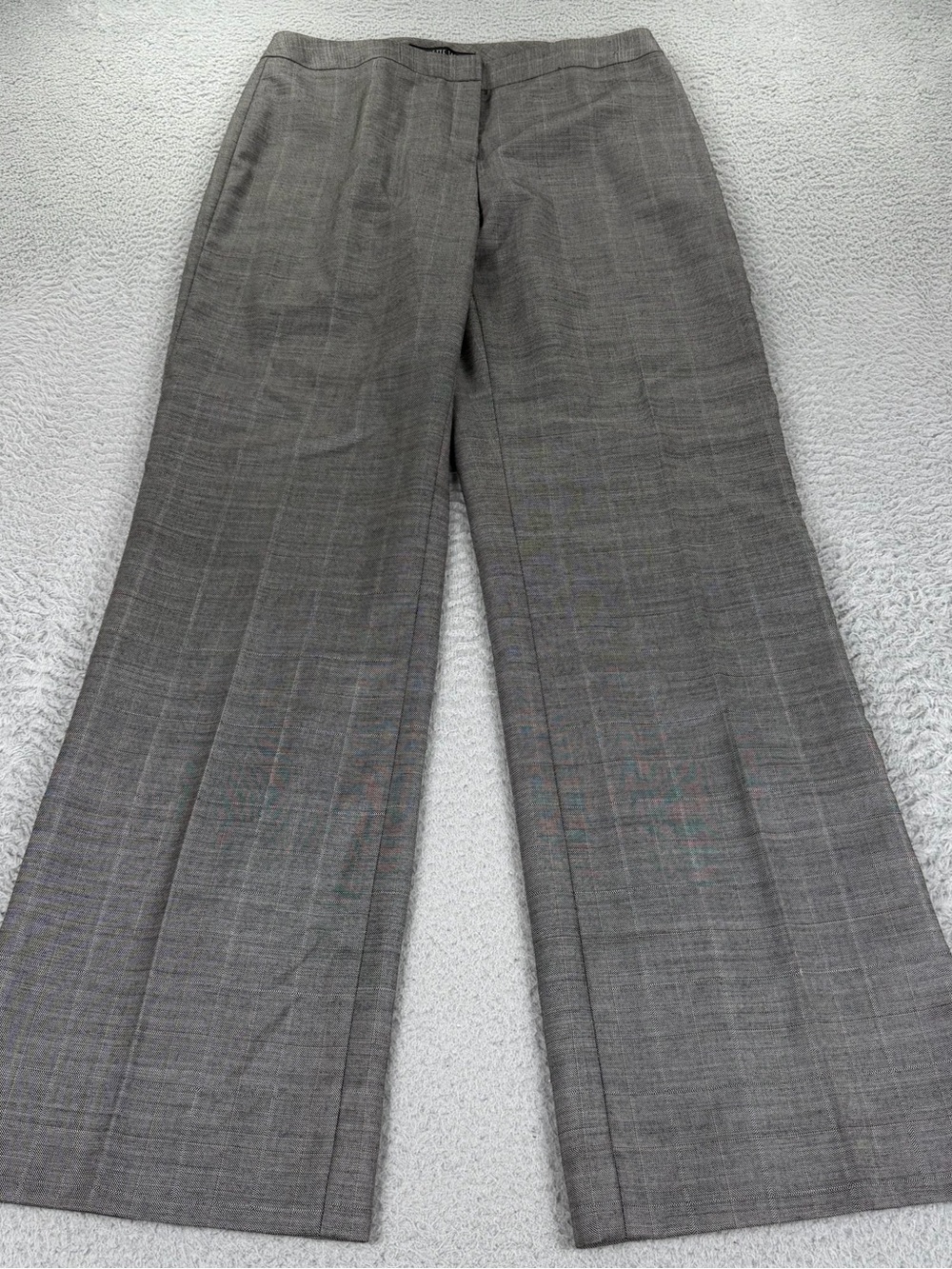 Lafayette 148 NY Pants Womens 4 Gray Wool Blend Straight Leg Business Casual